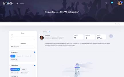 Desarrollo web a medida - Creación de un Perfil de Artista- Artiista
