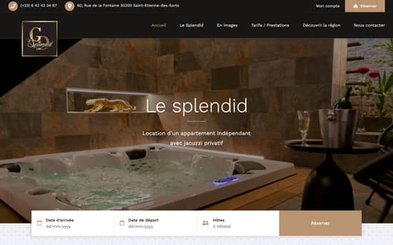 Diseño web con Wordpress sistema alquiler vacacional online. Le Splendid Francia