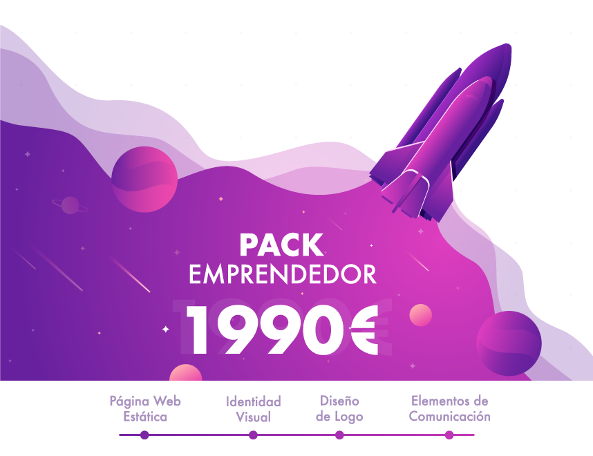 Pack diseño web logotipo tarjeta de visita para emprendedores