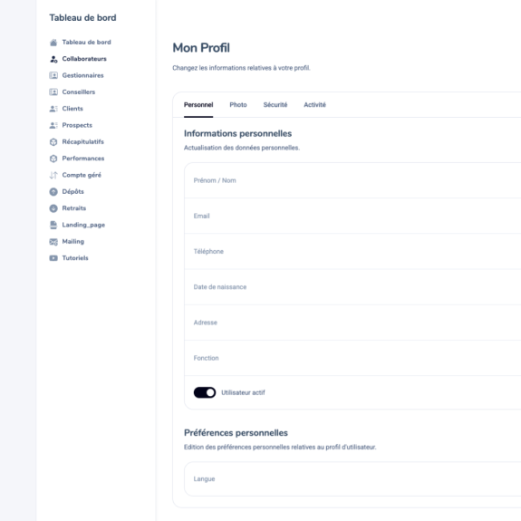 Gestión de admins