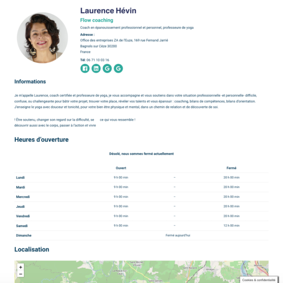 Mejoras en la web Wordpress de un cliente: Ficha de un miembro de la asociación - Les Soliste's Entrepreneurs