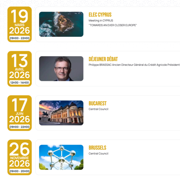 Lista de eventos publicados