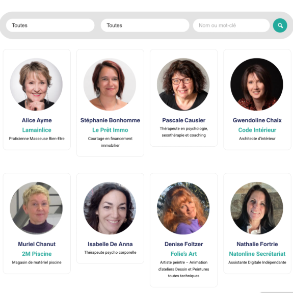 Mejoras en la web Wordpress de un cliente: Listado de los miembros de la asociación - Les Soliste's Entrepreneurs
