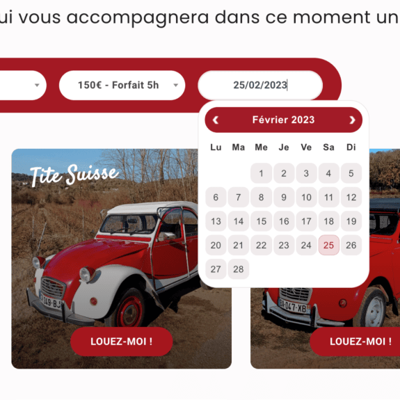 Desarrollo web a medida: sístema de reservas para alquiler de vehículos y actividades al aire libre - Espace Hannibal Francia