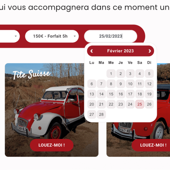 Desarrollo web a medida: sistema de reservas para alquiler de vehículos y actividades al aire libre - Espace Hannibal Francia